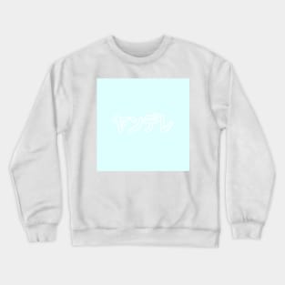 Pastel Yandere Heart Button - Sky Crewneck Sweatshirt